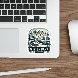 Winter Park Colorado Sticker Adventure Souvenir Decal Vinyl Small Waterproof for Water Bottle Mug Passport Scrapbook Notebook Laptop Tumbler Skateboard Computer Phone 4" ID44990