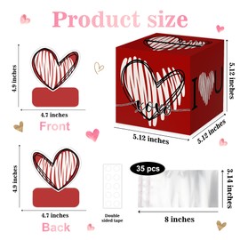 Valentine's Day Gifts, Valentines Money Box for Cash Pull, Anniversary Money Pull Box with Heart Card and Transparent Bags, Romantic Money Pull Box for Couple, Wife, Husband, Girlfriend, Boyfriend