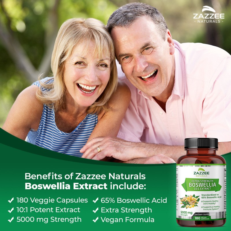 Zazzee Naturals Extra Strength Boswellia 10:1 Extract, 5000 mg Strength,