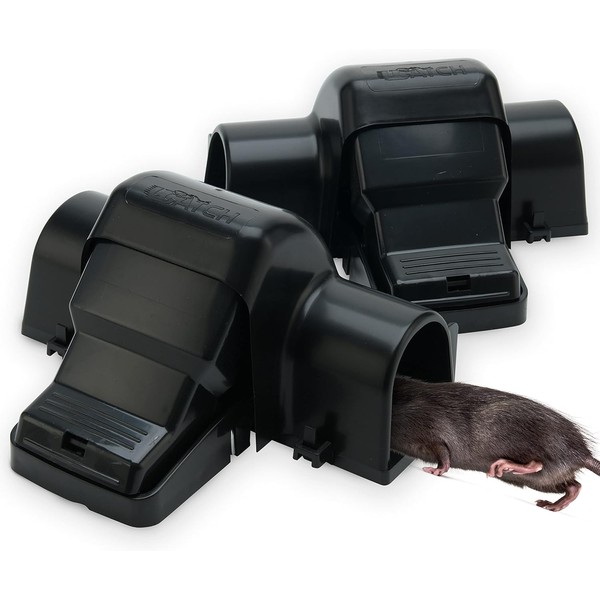 Rat Traps Indoor and Outdoor - 2 Pack Dual-Entry Large