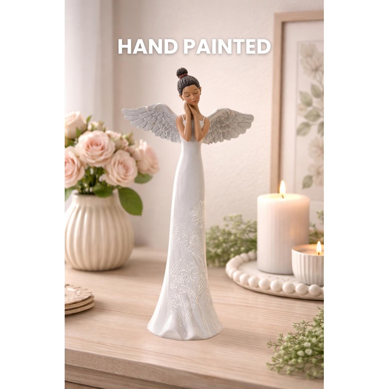 The Bridge Collection African American Angel Statue - Resin Collectible