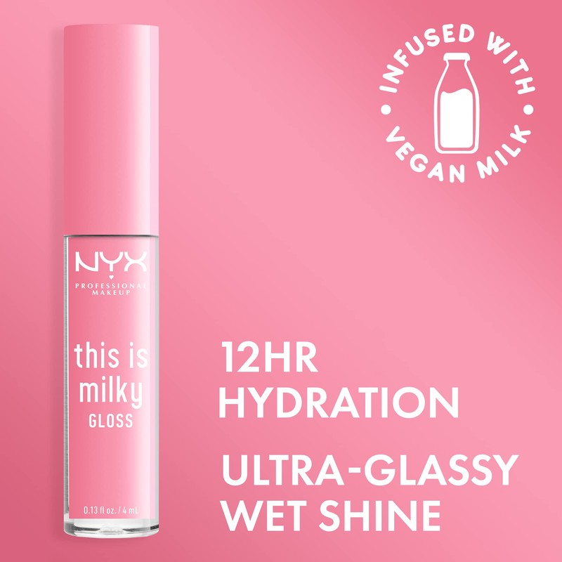 NYX PROFESSIONAL MAKEUP This Is Milky Gloss, Vegan Lip Gloss,
