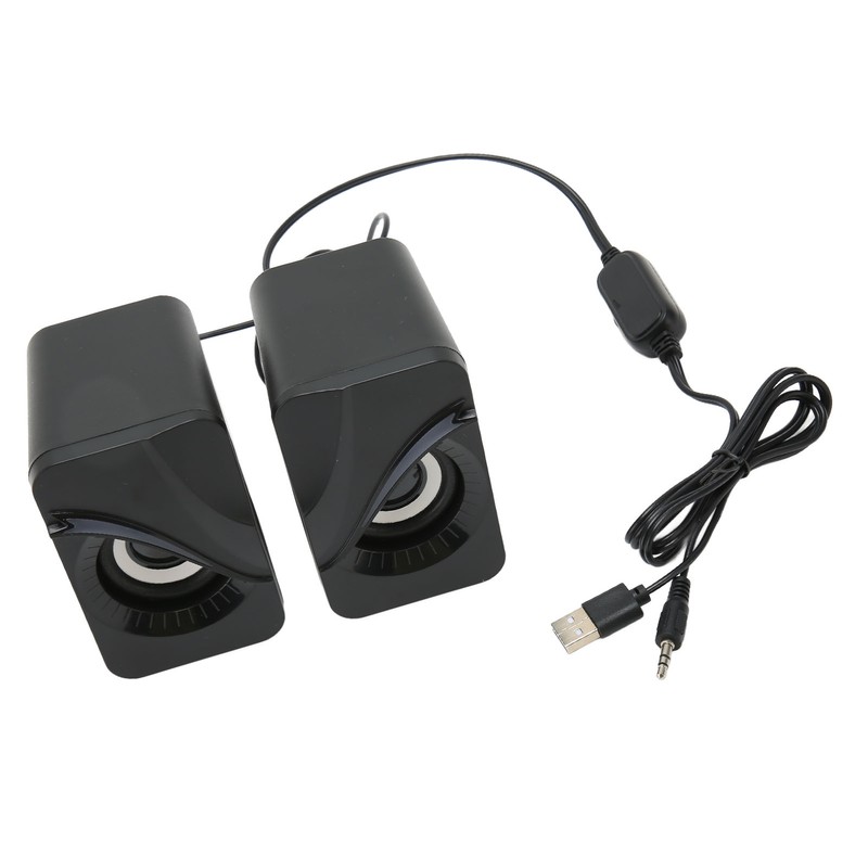 Computer Speaker USB Powered Wired Volume Control Mini Desktop Speaker