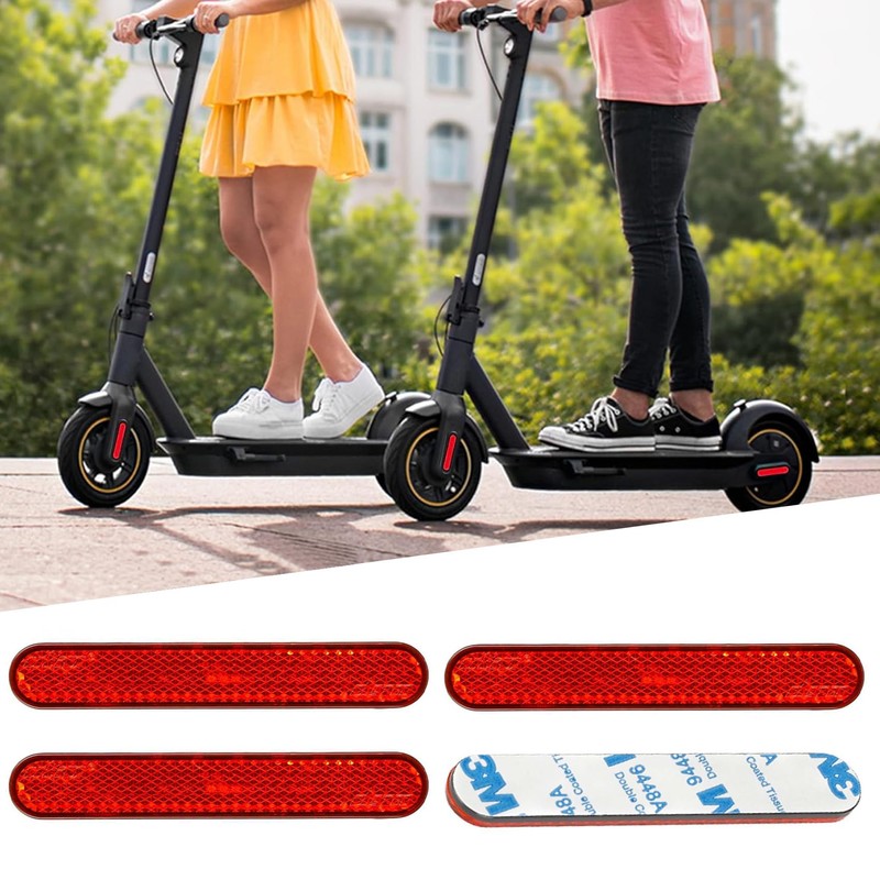 HAFRILY 4pcs E Scooter Side Cover Reflector for E Scooter,
