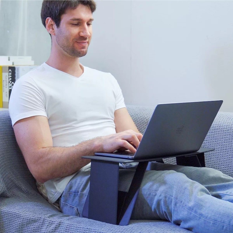 Bluelander Soporte Para Laptop Plegable Mesa Laptop Cuero Impermeable Color