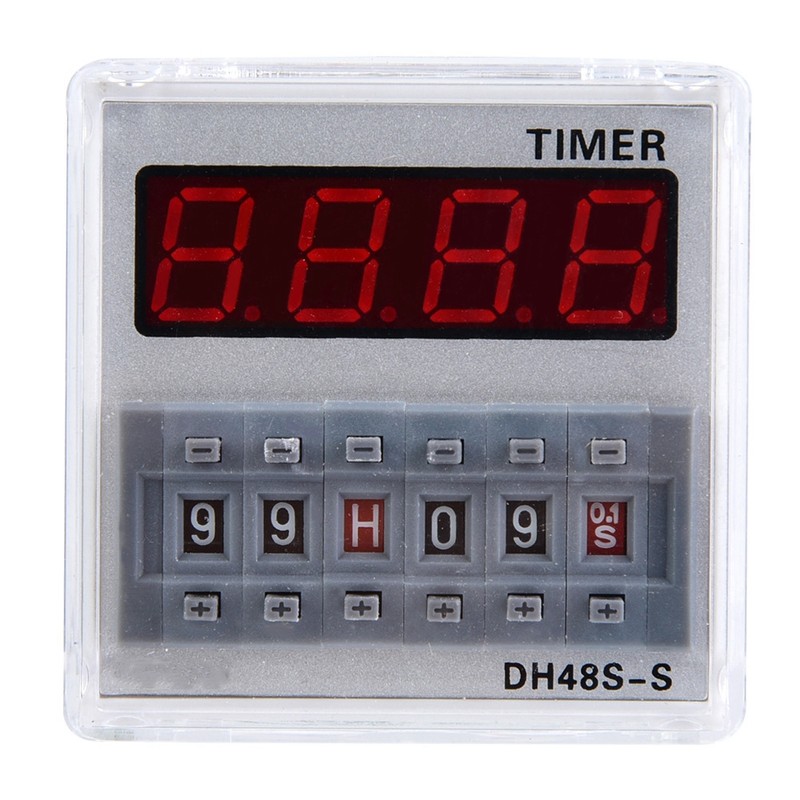 ProgrammableDelay Time Relay Timer 0.1S-99H 8-Pin DH48s s (24V AC/DC)