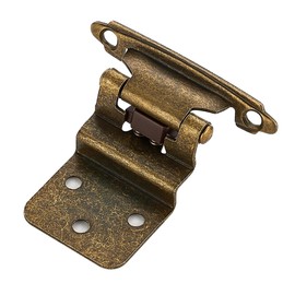 Ravinte 60 Packs 30 Pair 3/8" Inset Antique Brass Cabinet Self Closing Hinges for Kitchen/Bathroom/Furniture Cabinets & Doors,Decorative Cupboard Hardware with Door Bumper