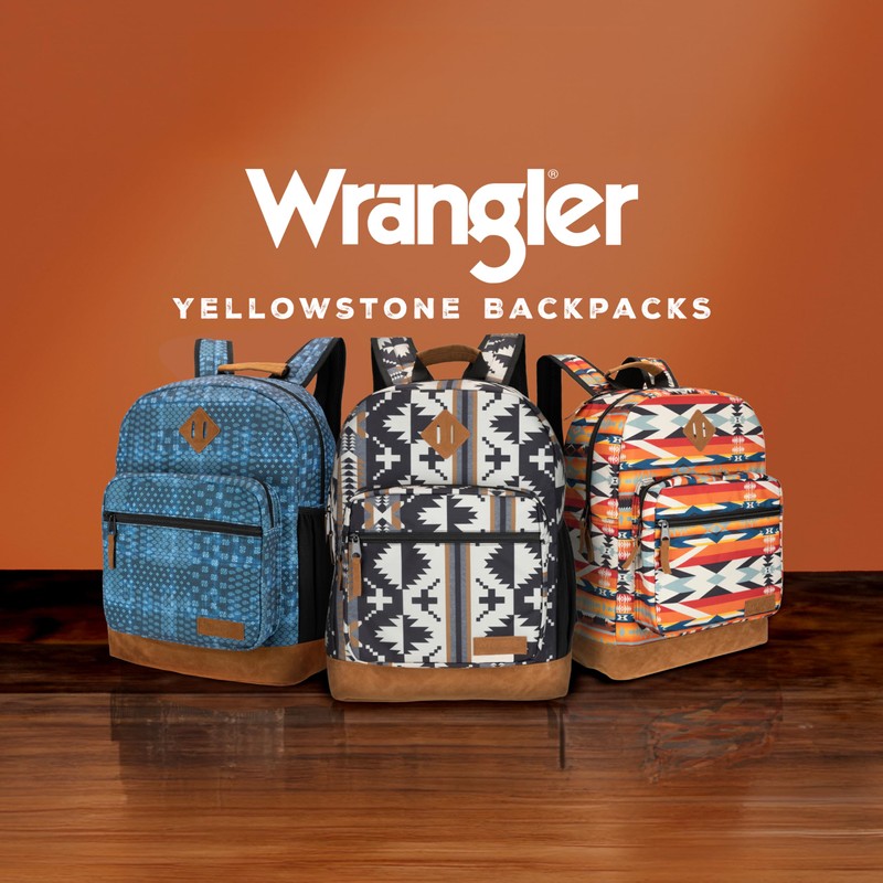 Wrangler Yellowstone Western-Style Backpack, Travel, Everyday Use with Padded 15.6"