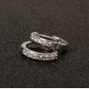 Small Hoop Earring Silver Plated Cubic Huggie Earrings For Women