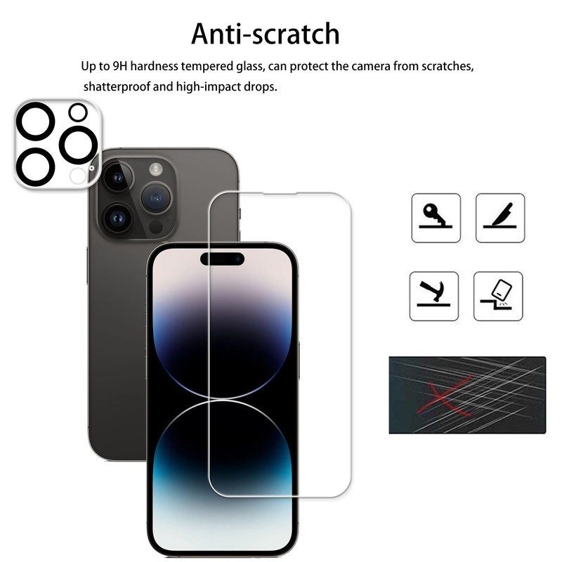 HKKAIS Easy Alignment Frame Designed For iPhone14 Pro Max Tempered