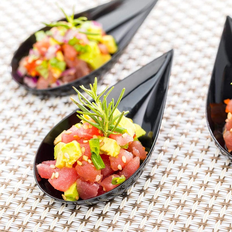 Restaurantware 4 x 2 Inch Teardrop Spoons 100 Appetizer Spoons