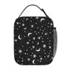 YETTA YANG Black And White Moon Star Portable Lunch Bag