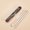 Blackhead Pimple Extractor Tool Nose Face Acne Remover Extractor 1-piece Sebum Extractor Set - Silver 6ea