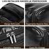 Neceser de Cuero para Hombre,Neceser de Viaje con Manija