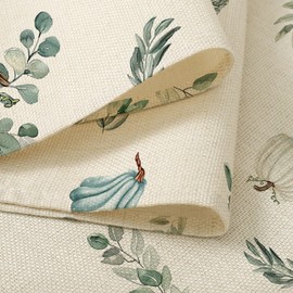 ZWJD Autumn Table Runner, 40 x 140 cm, Autumn Table Runner, Washable & Modern, with Leaves & Pumpkin Motif, Autumn Decoration Tablecloth for Kitchen, Dining Table, Indoor and Outdoor Use