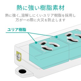 エレコム 電源タップ マグネット付 抜け止めコンセント 壁取付用固定フック付 3P-2P変換アダプタ付 4個口 5m T-ECOH3450NM