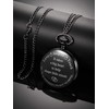 Hicarer Pocket Watch Teacher Arabic Numerals Pocket Watch for Men