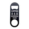 "Campfire Drinking Team" Black Metal Bottle Opener Keychain