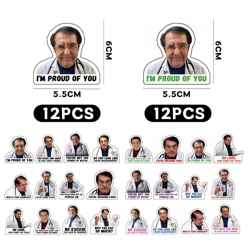 UBSIUH 24 Doctor Magnetic Stickers, Funny And Interesting Magnets, Refrigerator