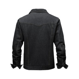 KAVIANA Men's Denim Jacket with Flannel Lined Jean Jackets for Winter Vintage Cowboy Cut Snap Closure Classic Heavy Duty