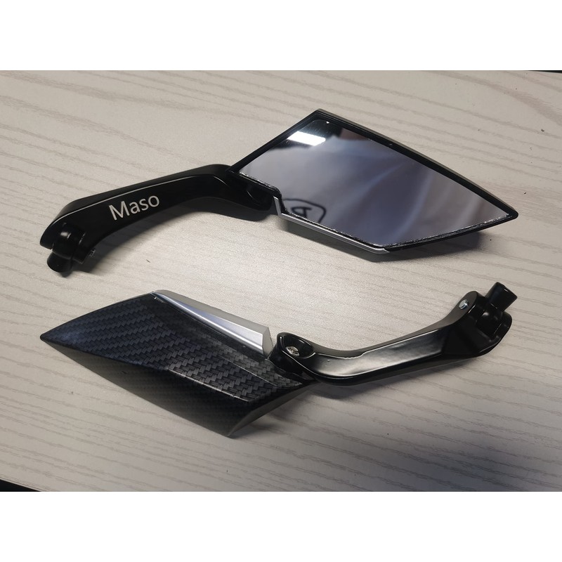 MASO Universal Motorcycle Side Mirrors 8mm/10mm Aluminum Diamond Style Motorcycle