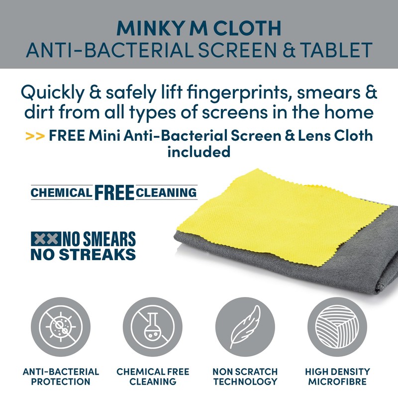 Minky M Screen & Tablet Cleaning Cloth - Specialist Microfibre
