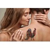 Dopetattoo 6 Sheets Temporary Tattoos Bright Rooster Temporary tattoo Neck