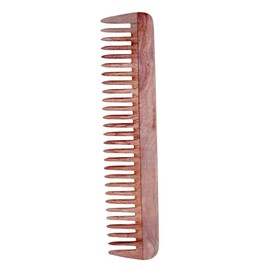 THE Unltd India finest Neem wood Handmade Comb For Detangling Long, Thick and Wavy Hair, Wide Tooth Structure for Gentle Grooming Anti Static (Wide Teeth)