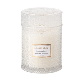 LA JOLIE MUSE Jasmin du Lotus Candle, Mothers Day Candle for Mom, Wood Wicked Scented Candles Gifts for Women&Men, Large Jar Candle for Home, 90 Hours Long Burning, 19oz