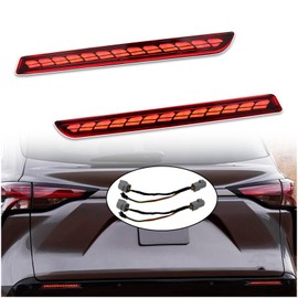 KEEGTBOX LED Rear Bumper Fog Light Brake Tail Sequential Flash Turn Signal Lamp Compatible with Toyota Sienna LE XLE XSE Limited Platinum Edition 2021 2022 Accessories (Rear Fog Light)