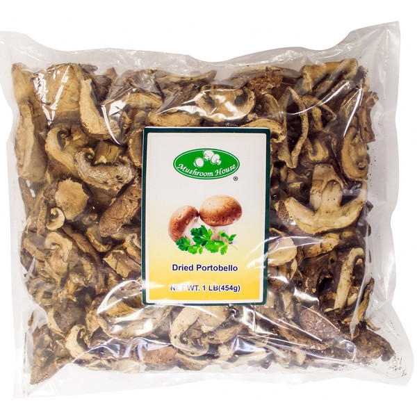 Mushroom House Dried Portobello Mushroom Slices, 1 Lb