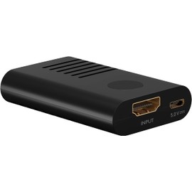 goobay 58492 HDMI Signal Amplifier / Repeater 4K @ 60Hz - for Extending an HDMI Connection up to 30 m / Flat Robust Housing Made of Aluminium / Black