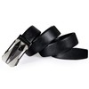 Dubulle Men's Designer Belt Black Buckle Ratchet Genuine Leather Adjustable