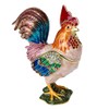 FJ FENGZHIJIE Chicken Trinket Box with Golden Crystal Enamel Design,