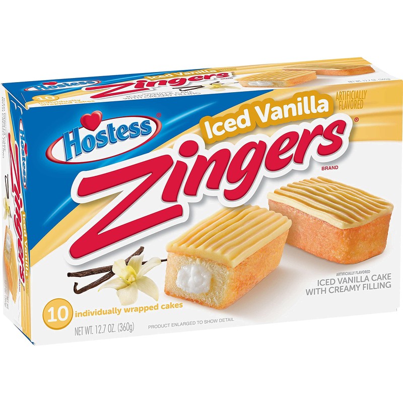 Hostess Iced Vanilla Zingers | 12.7 Ounce | 10 Count