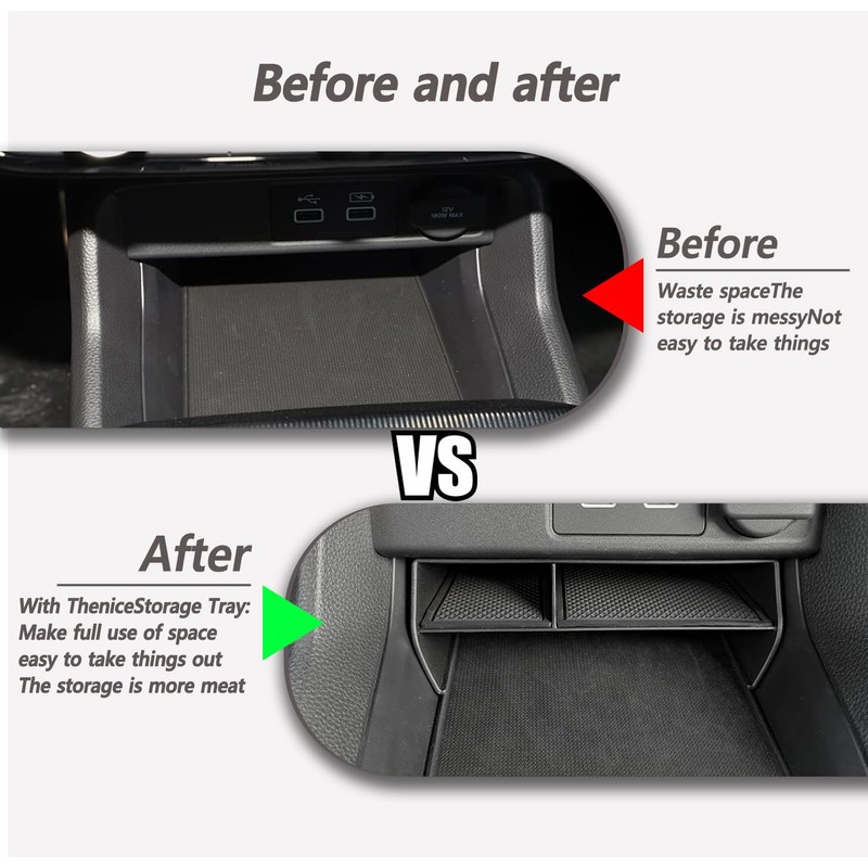 Reanna Center Console Organizer Storage Shelf Pocket Insert Divider Tray