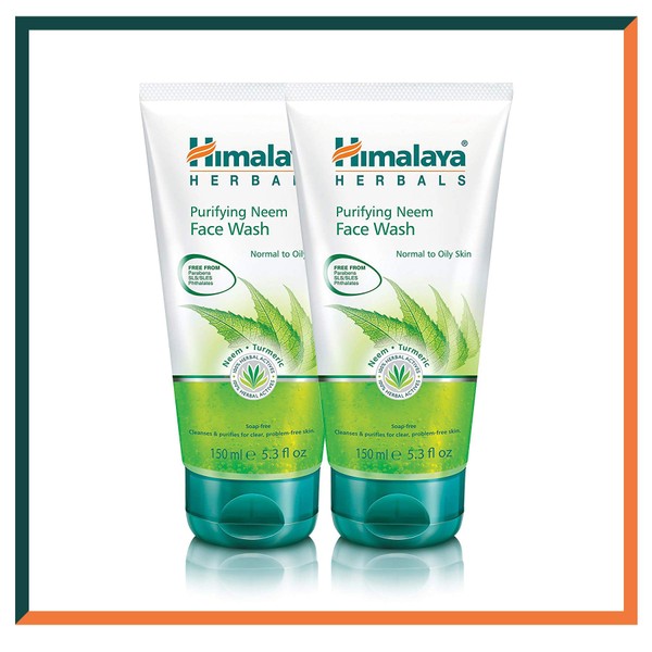 Himalaya Herbal Cleansing, Neem Face Wash, Natural Facial Cleanser with Oil Control Thoroughly Cleanses Pores and Relieves Acne
