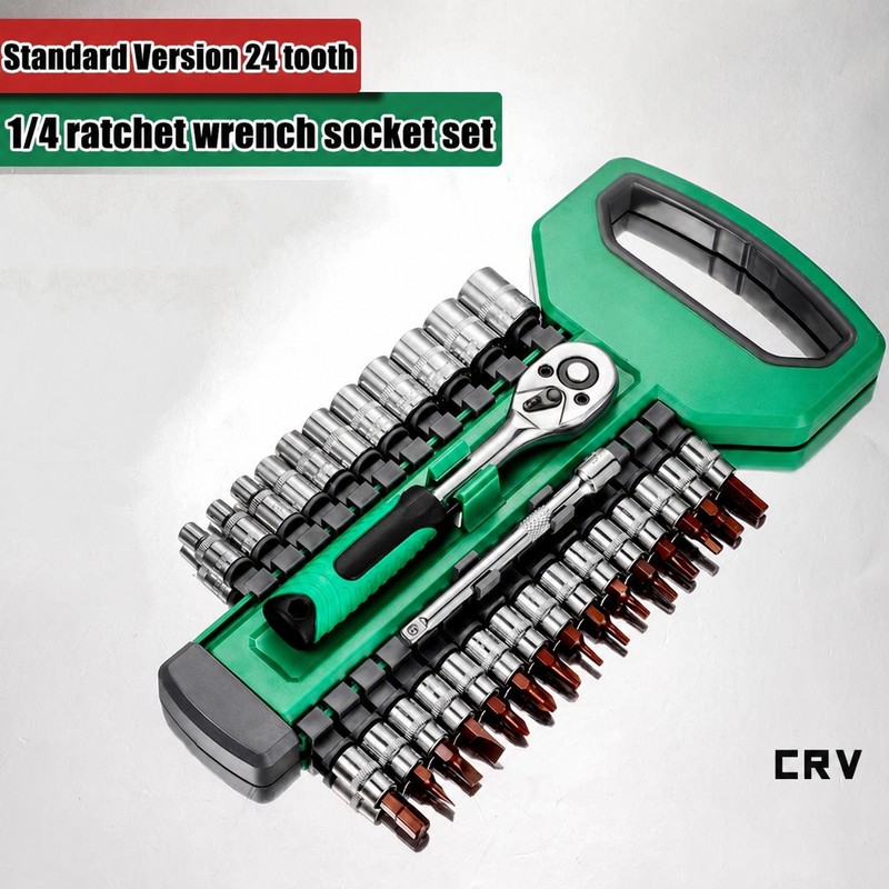 72-Tooth Ratchet Socket Set for Auto & Home Repair –
