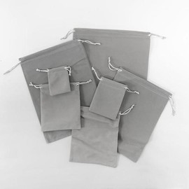 Velvet String Pouch Dust Bag Gray 15x20cm / 벨벳 스트링 파우치 더스트백 그레이 15x20cm