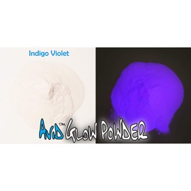 Purple Glow Powder-1oz (30g) Neutral in Daylight/Indigo-Violet Glow in The Dark Pigment Powder for Resin, Slime, Nail Polish, Paints, Coatings, Acrylic Powder