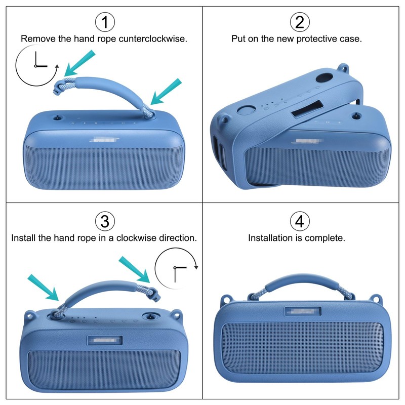 Protective Case for Bose SoundLink Max Speaker, Shockproof Silicone Cover