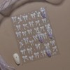 White Bow Nail Stickers for Nail Art Shiny Shell Light
