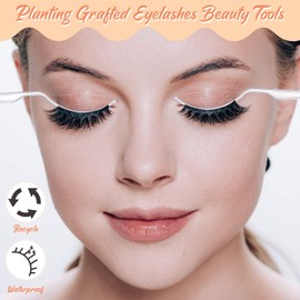 30 Pieces False Eyelashes Display Stick False Eyelashes Applicator Tool False Eyelash Holder Eyelash Extension Supplies for Planting Grafted Eyelash (Transparent)