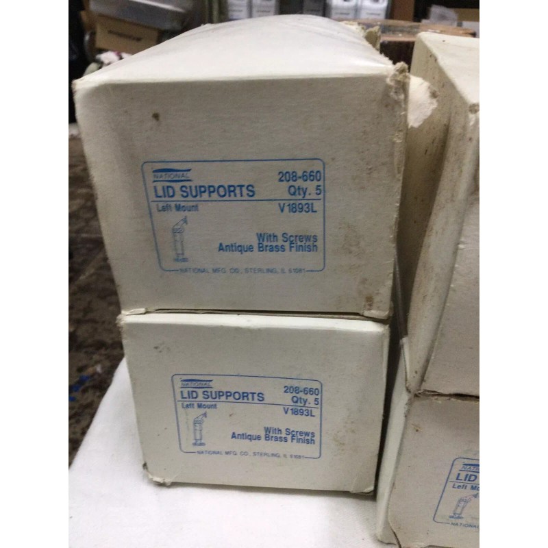 National Hardware Antique Brass Left Hand Spring Lid Support N208-660