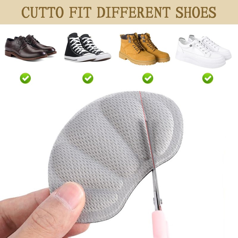 6 Pairs Heel Cushion Pads, Shoe Back Cushion Pads, Heel