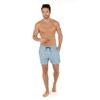 HOM Ausmane Men's Beach Boxer Swimming Trunks, Turquoise print