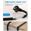 Flat Plug Short Extension Cord 1Ft Low Profile Adapter 3