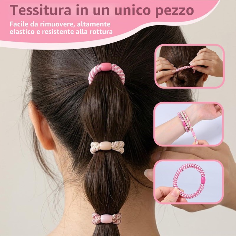 Carehabi Elastici Capelli Donna 15 Pezzi Elastici per Capelli Bambina