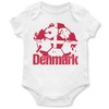 Purple Print House Denmark Flag Football Babygrow Dansk Soccer Fodbold