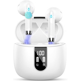 ireless Earbuds, Bluetooth 5.3 Headphones NEW Wireless Headphones with 4 ENC Mic, 56H Bluetooth Earphones in Ear Noise Cancelling Deep Bass, Mini Ear Buds Bluetooth Earbuds IP7 Waterproof LED Display
